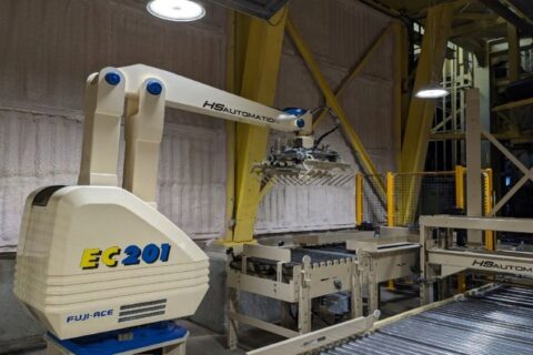 Palletizing Ang AGV in Smart Factory