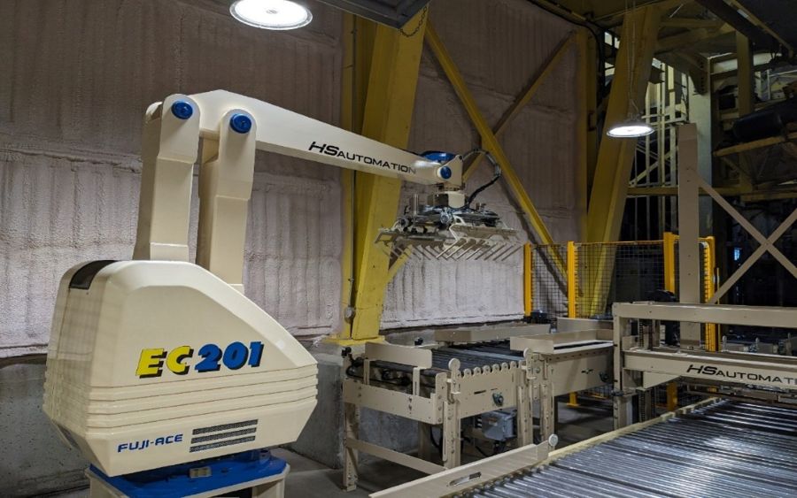 Palletizing Ang AGV in Smart Factory